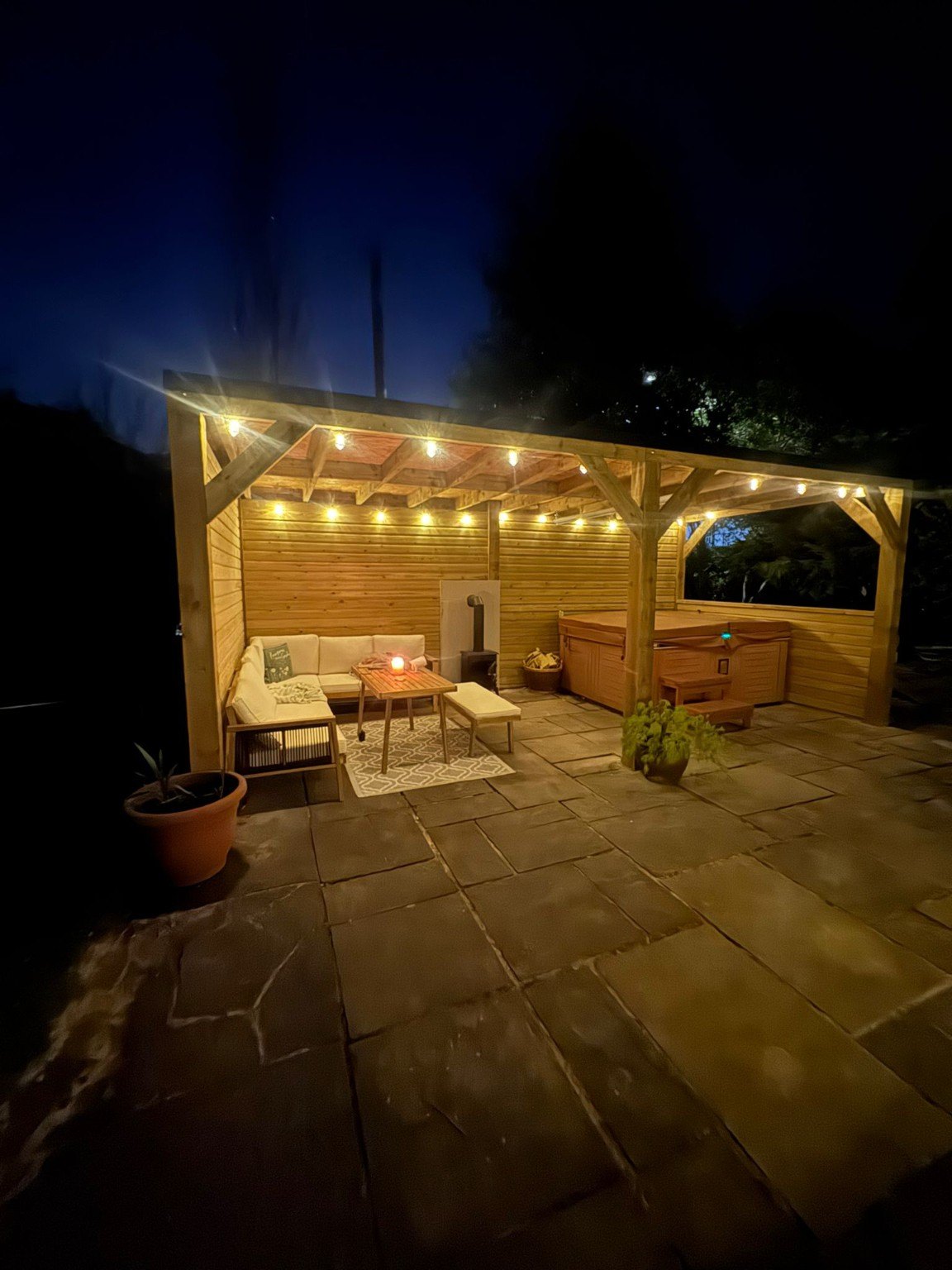 Outdoor Living at Night by D Lawson Joinery