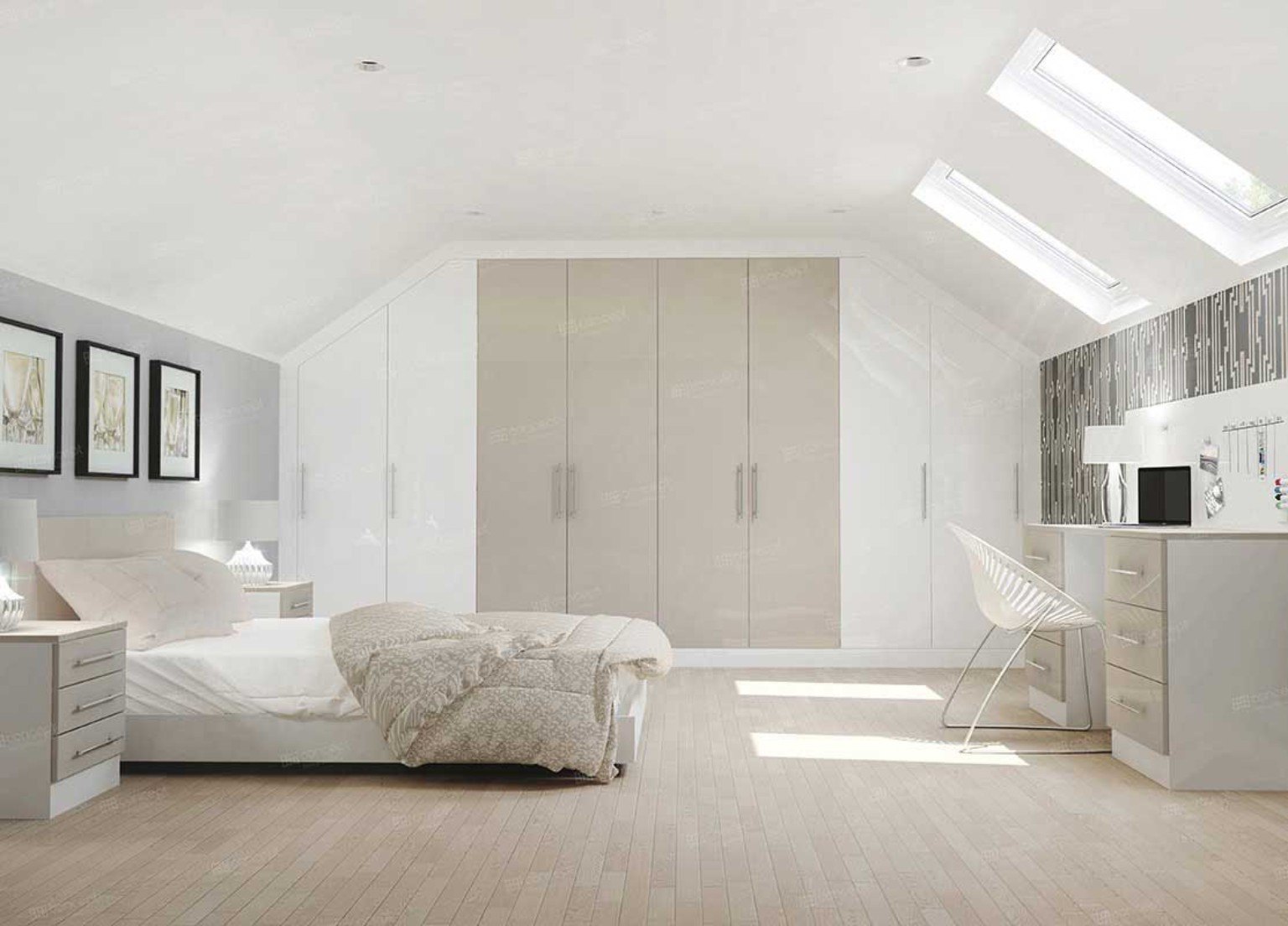 Loft Bedroom Wardrobes by D Lawson Joinery
